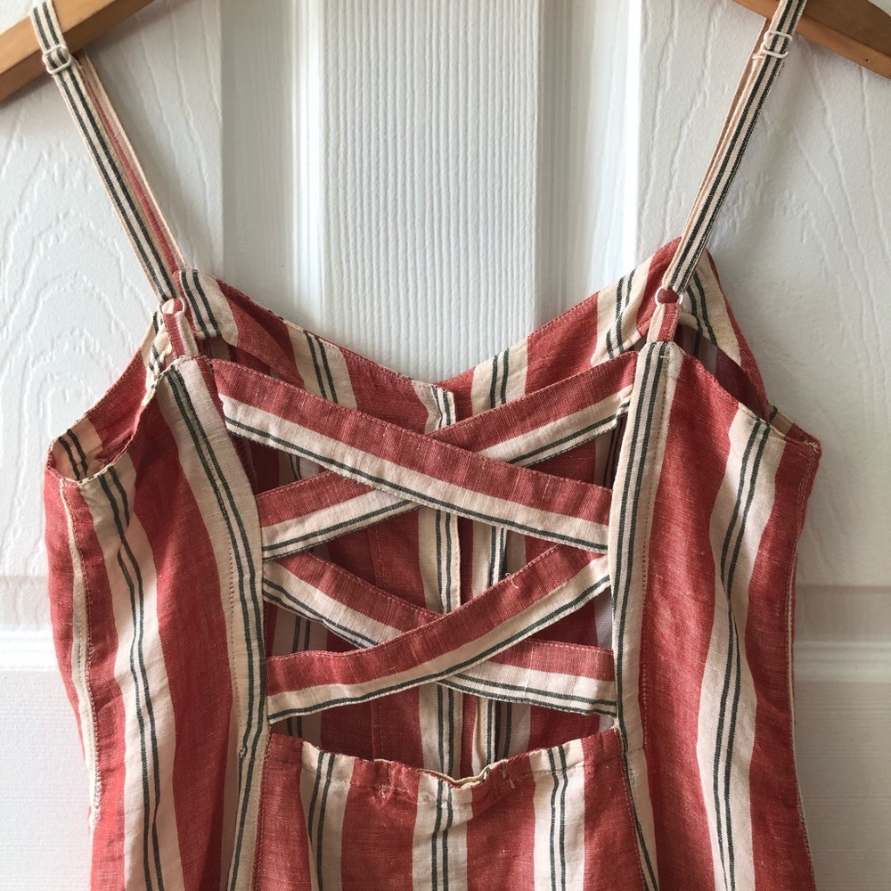 Urban Outfitter Red Striped Botton front Dress 🔴 - Picture 6 of 6
